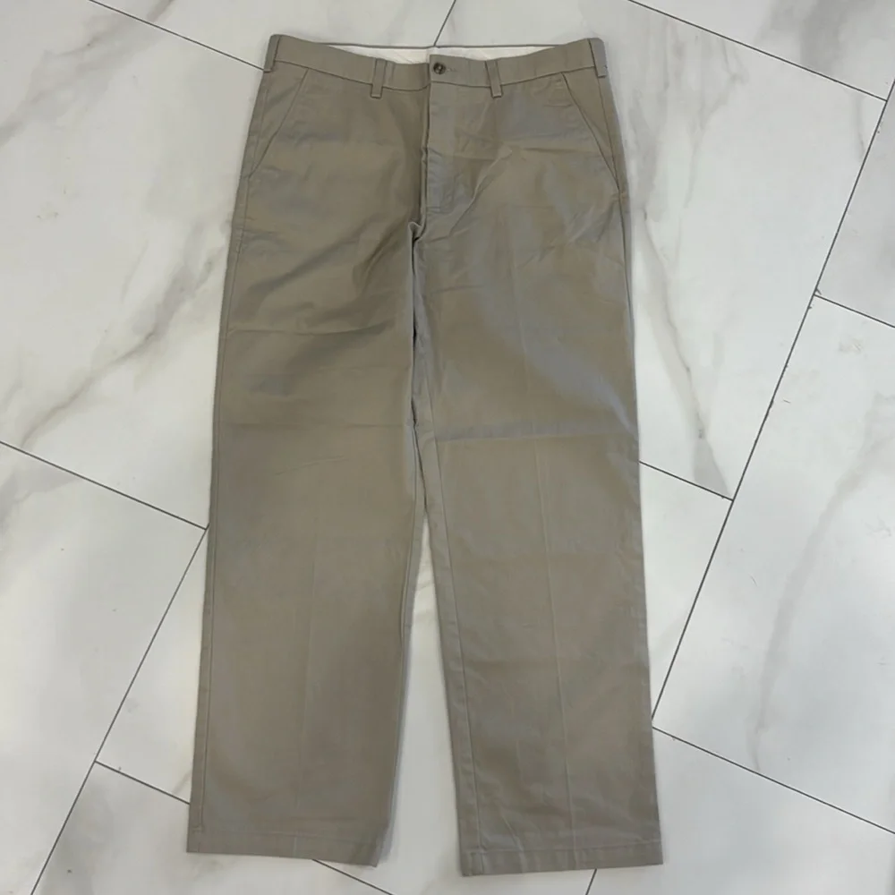 George Tan Straight Leg Chino Khaki Pants. Sz 36/32